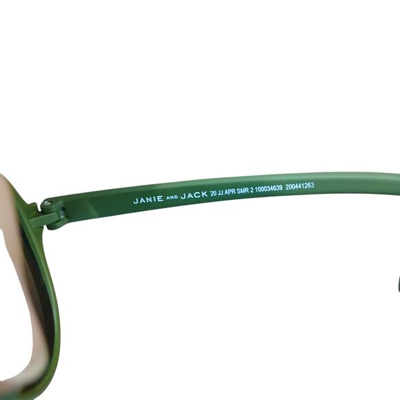 Janie and Jack Sunglasses Aviator Style Green Kids 2 to 4 Years Beach Reflective - Picture 2 of 4